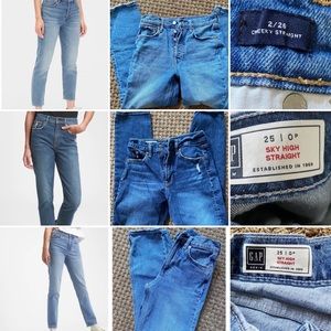 GAP high waist straight leg jeans (bundle of 3)